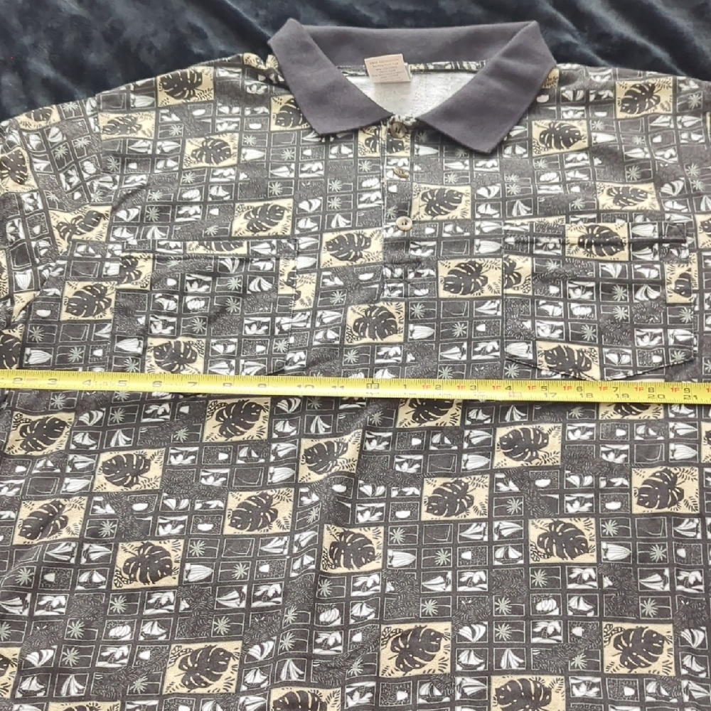 Haband Men's Casual Shirt - Black, Gray, and Cream
